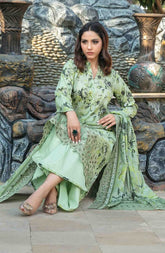 3-PC Unstitched Digital Embroidered Lawn By Tawakkal Fabrics | D-1246